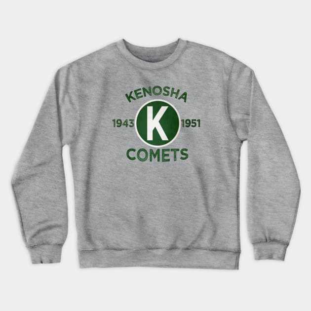 Kenosha Comets • Kenosha, Wisconsin Crewneck Sweatshirt by The MKE Rhine Maiden